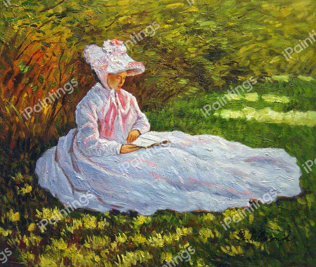 The Reader. The painting by Claude Monet