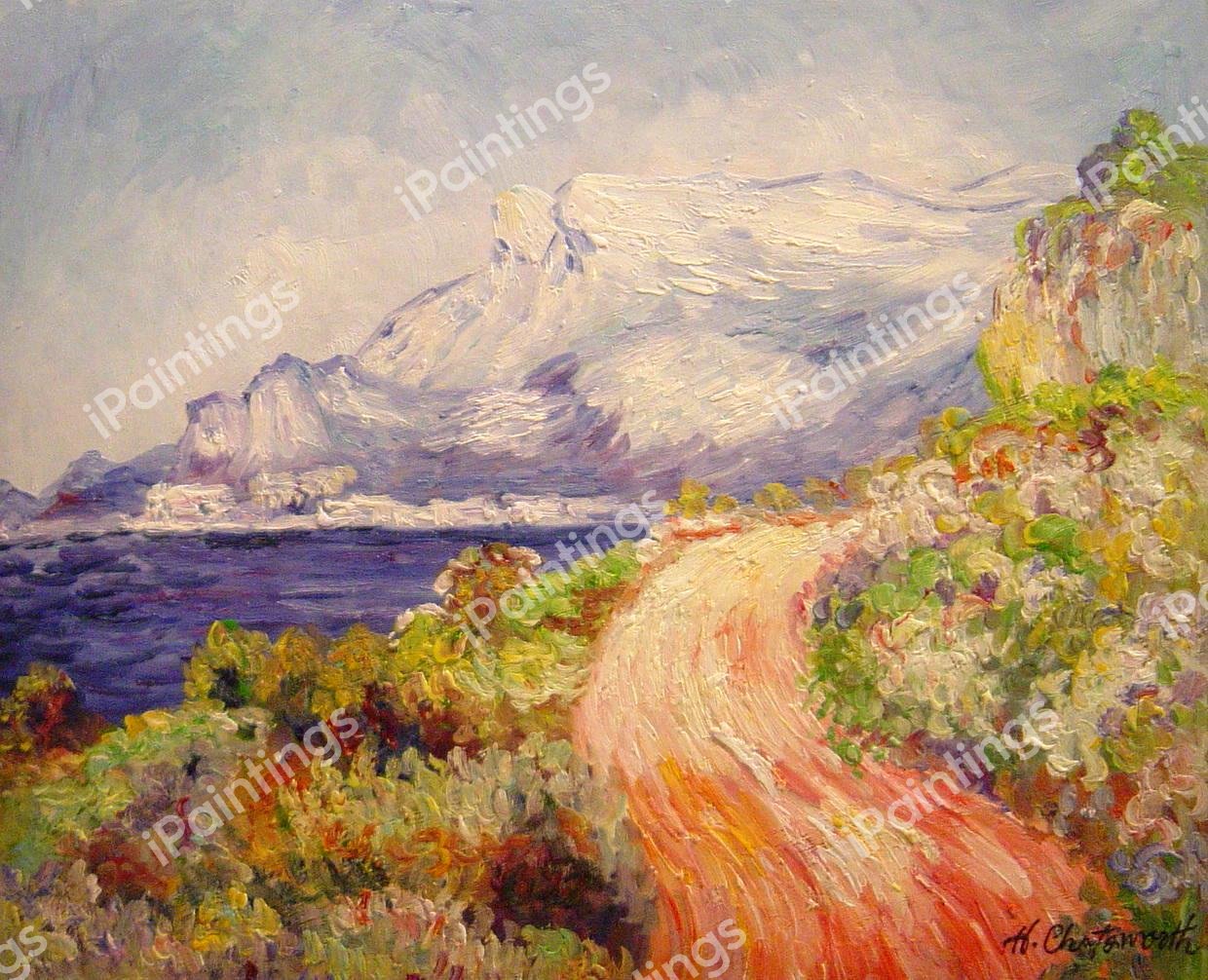 The Red Road. The painting by Claude Monet