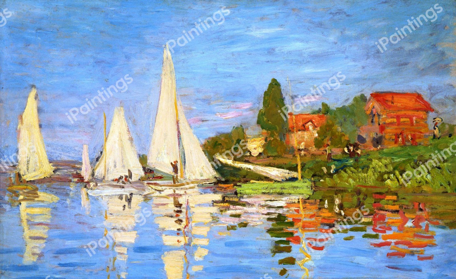 The Regatta at Argenteuil. The painting by Claude Monet