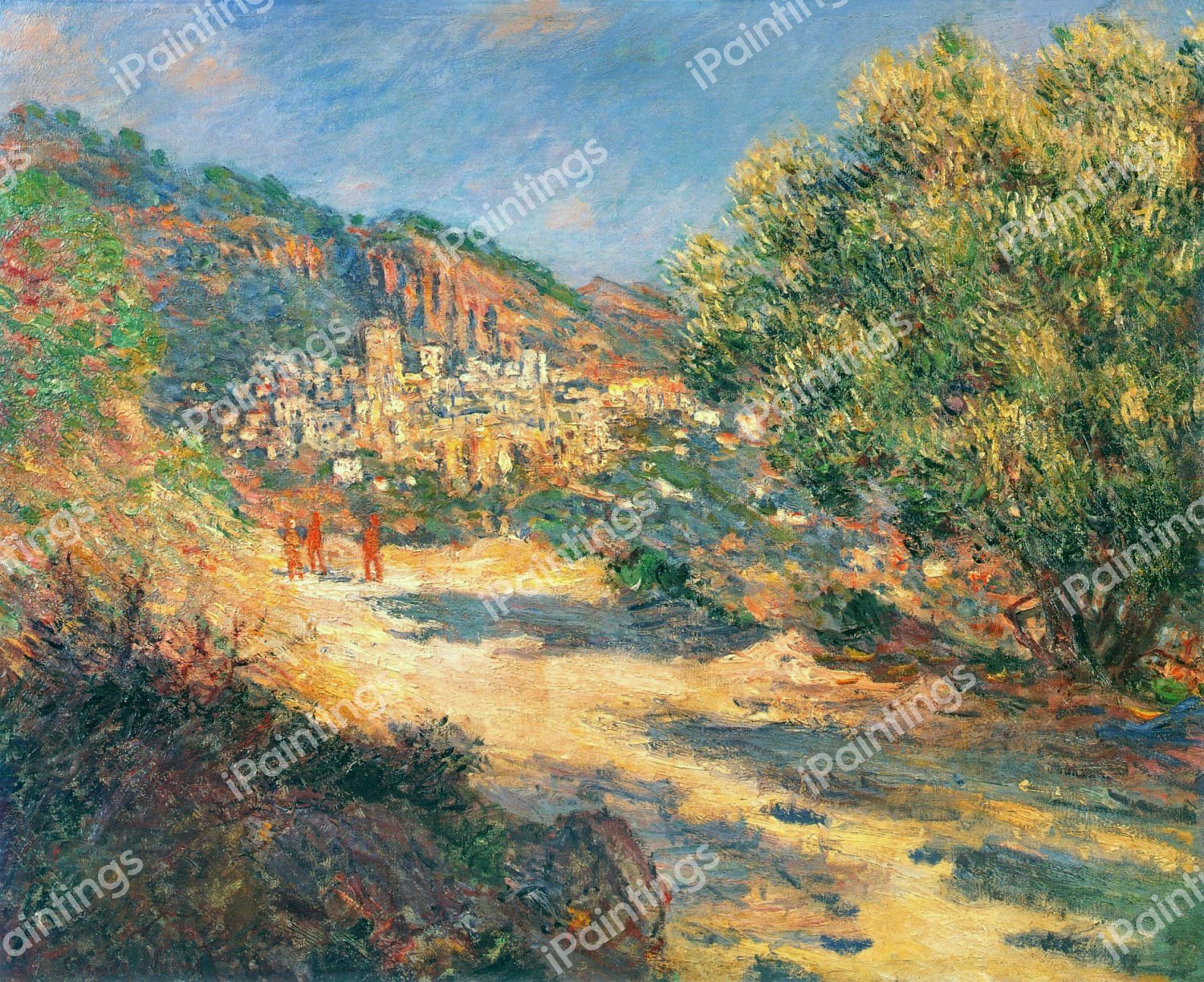 The Road to Monte Carlo. The painting by Claude Monet
