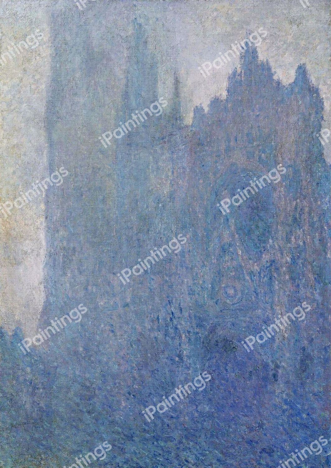 The Rouen Cathedral in the Fog. The painting by Claude Monet