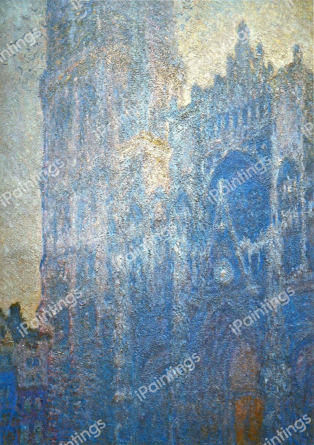 The Rouen Cathedral, the Portal and the tour d'Albane, Morning Effect. The painting by Claude Monet