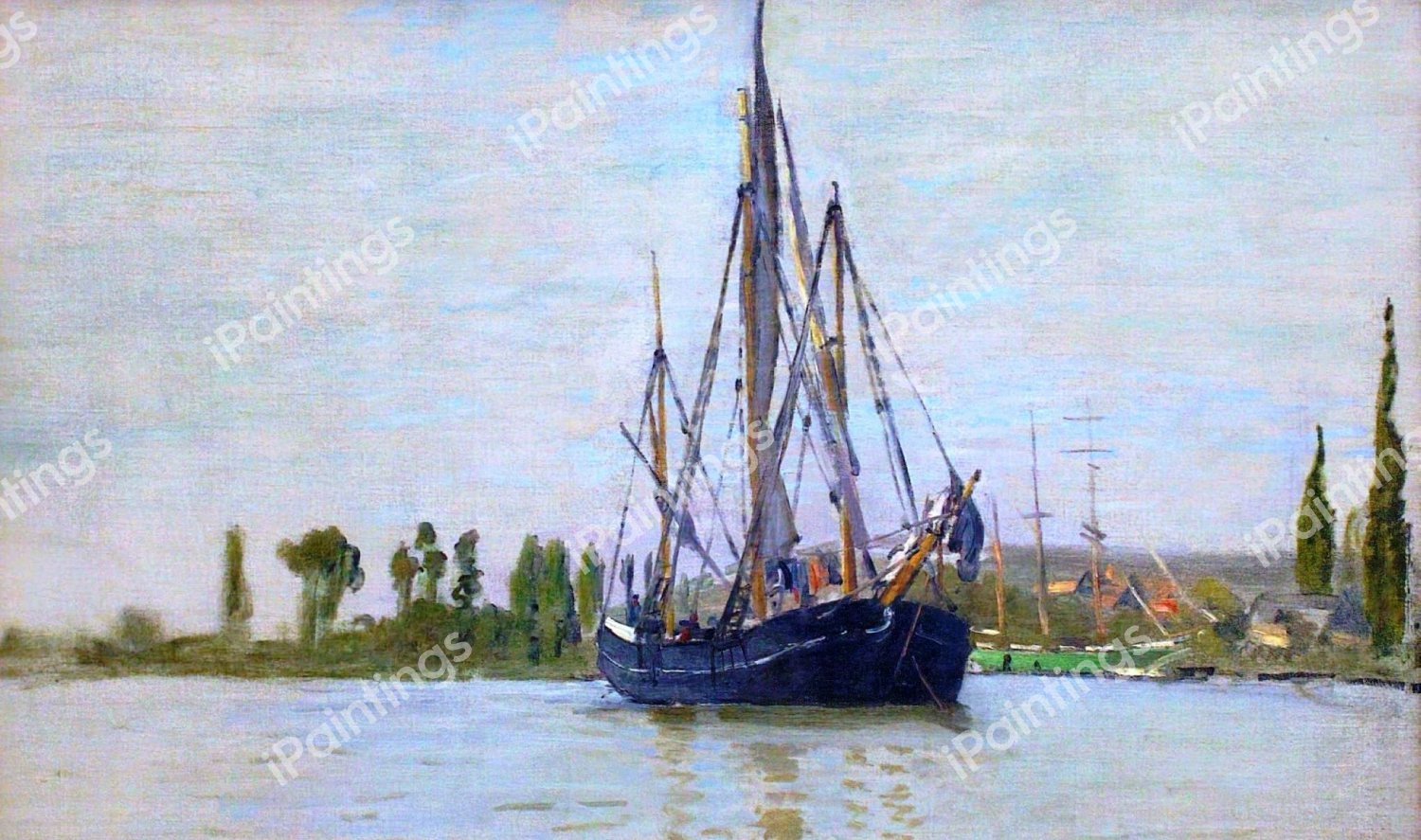 The Sailing Boat. The painting by Claude Monet