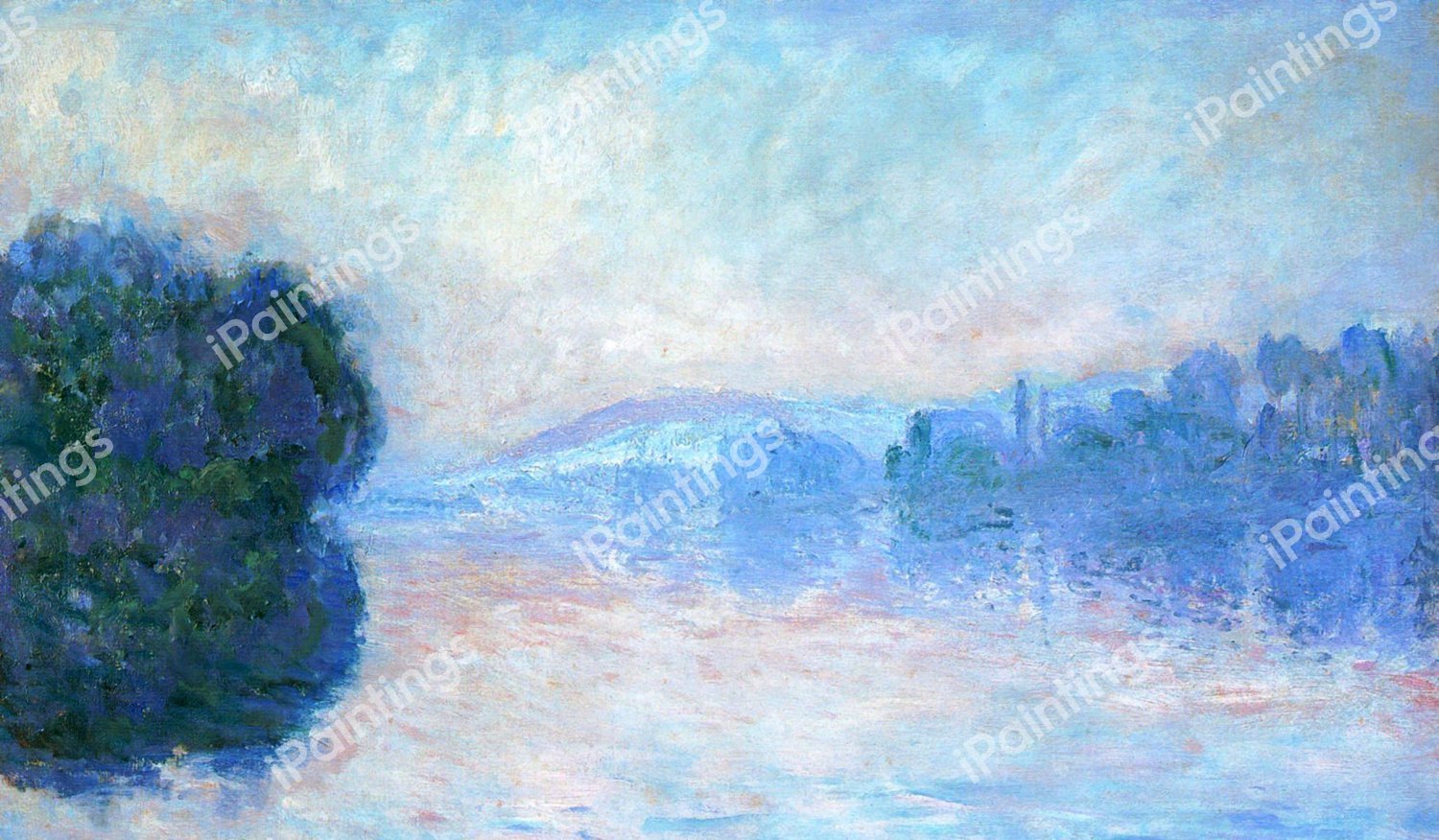 The Siene near Vernon. The painting by Claude Monet