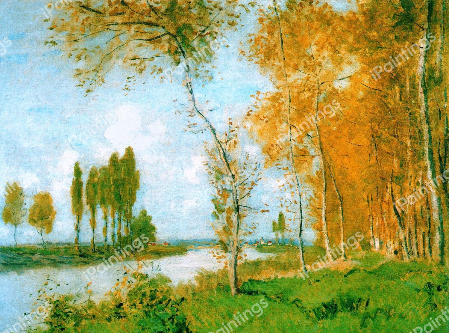 The Spring in Argenteuil. The painting by Claude Monet
