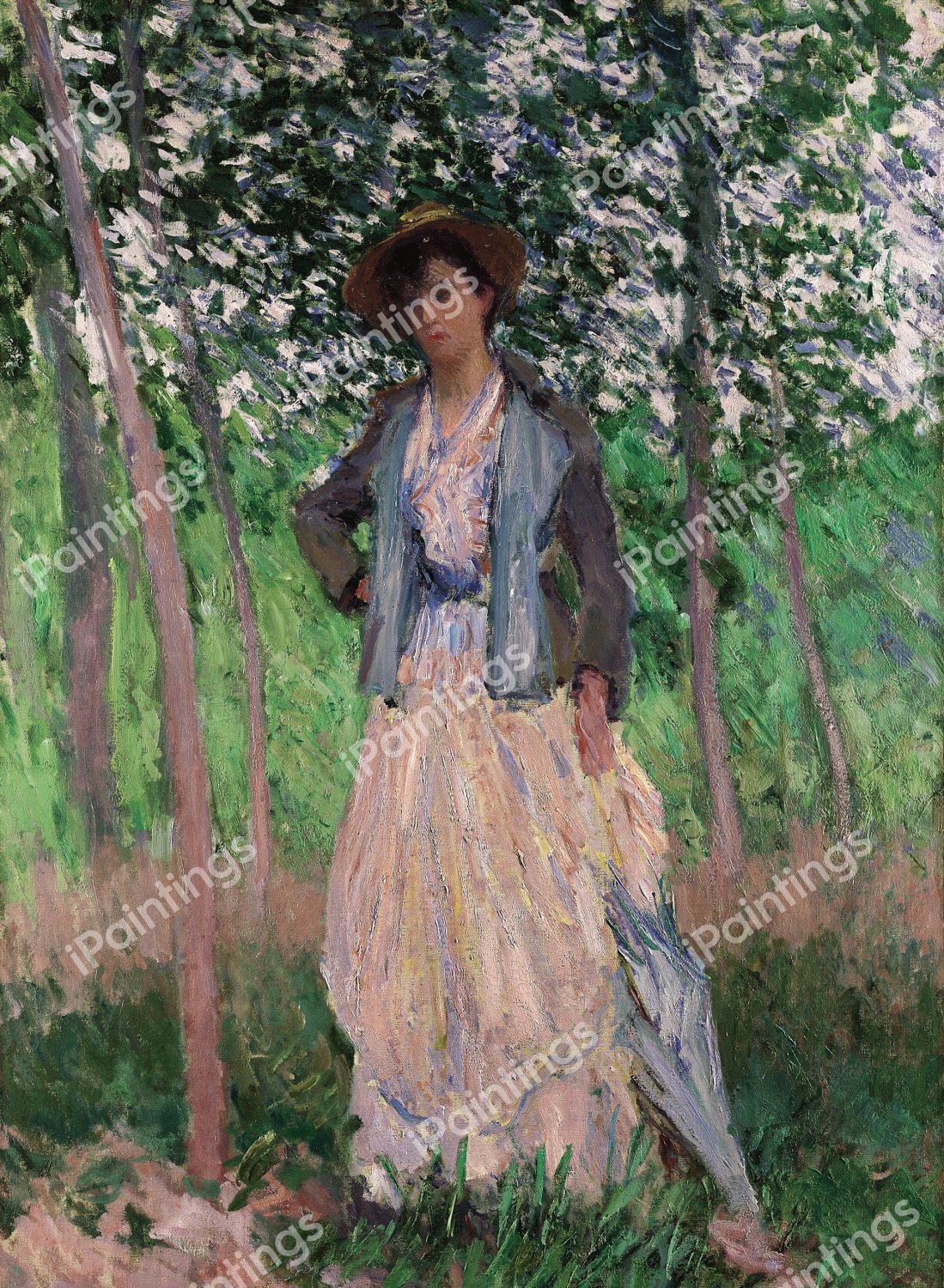 The Stroller. The painting by Claude Monet