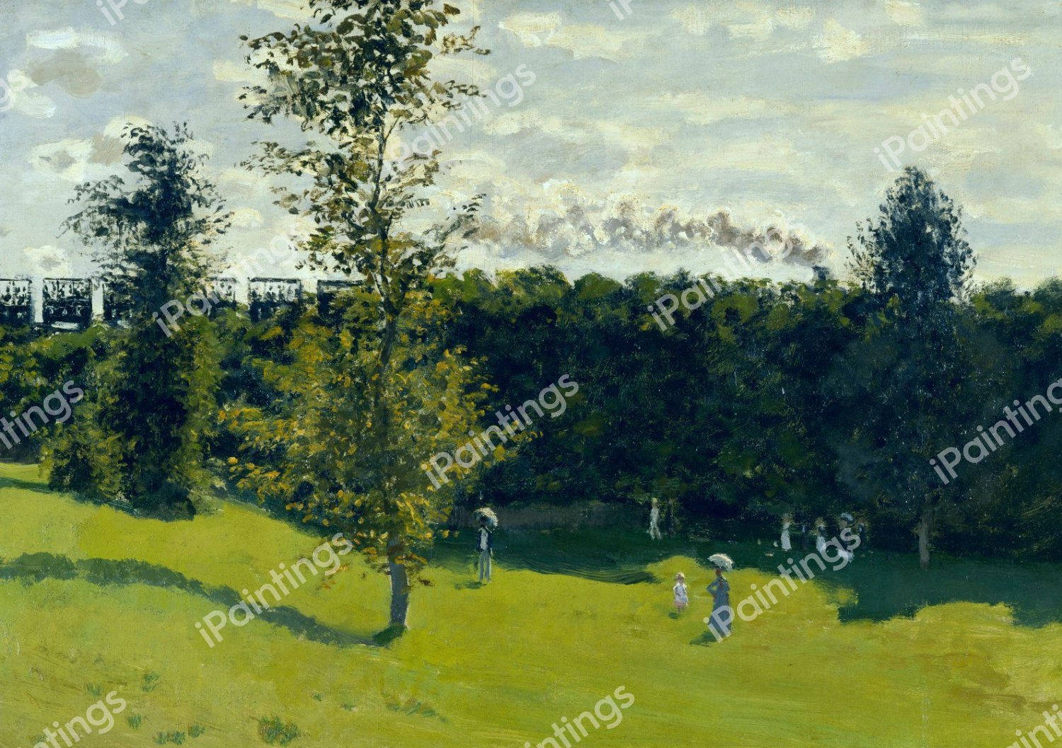 The Train in the Country. The painting by Claude Monet