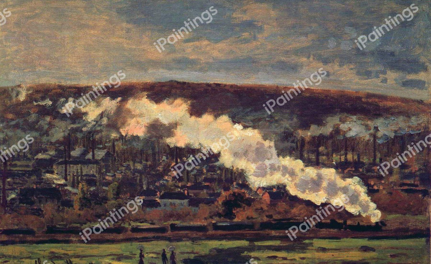 The Train. The painting by Claude Monet