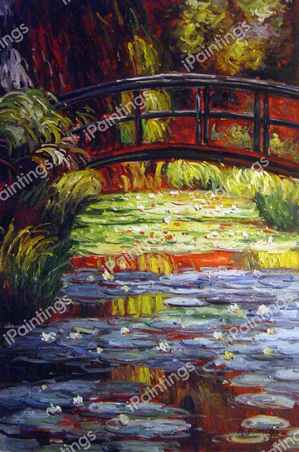 The Water-Lily Pond, Water Irises. The painting by Claude Monet