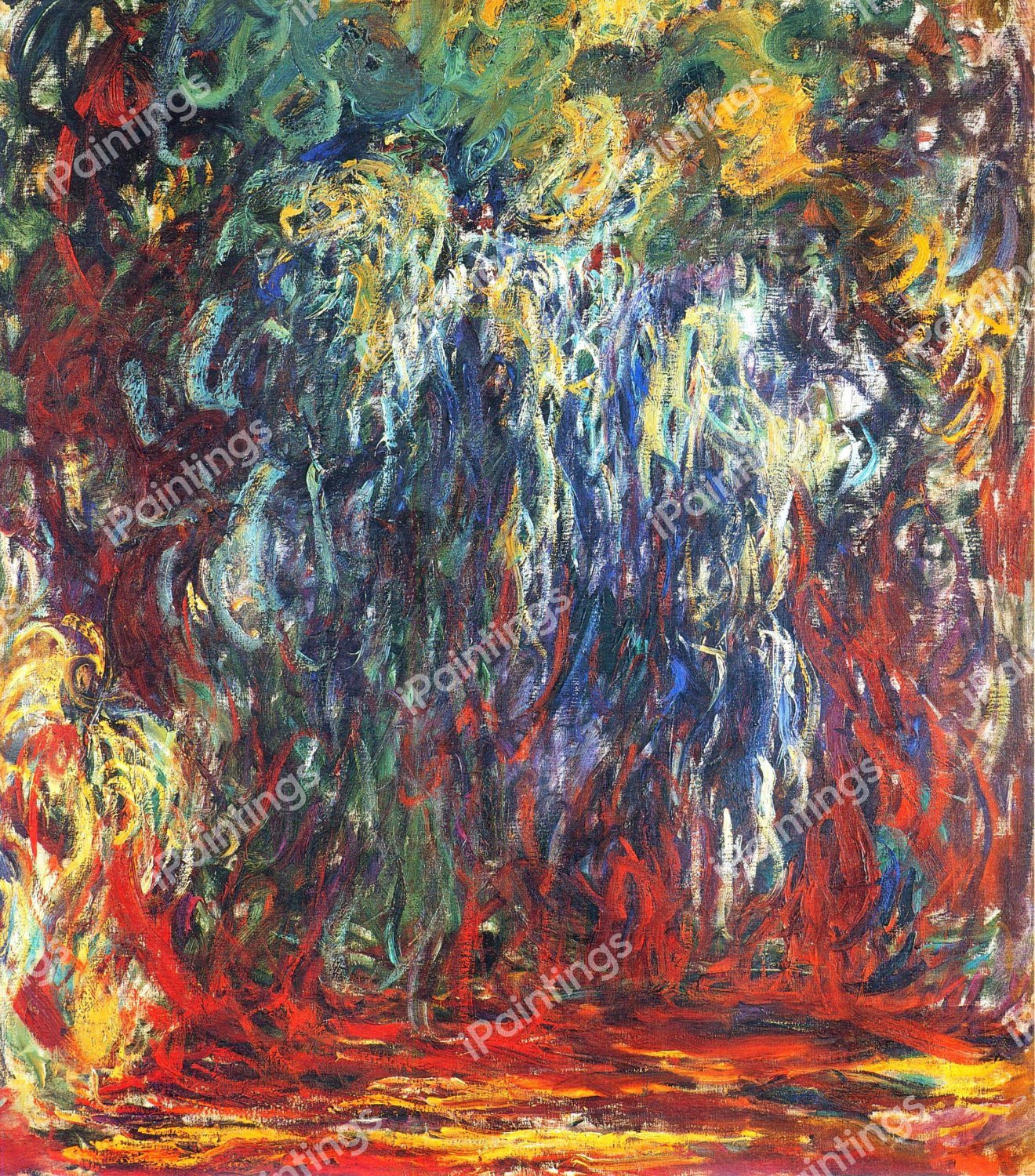 The Weeping Willow, Giverny. The painting by Claude Monet