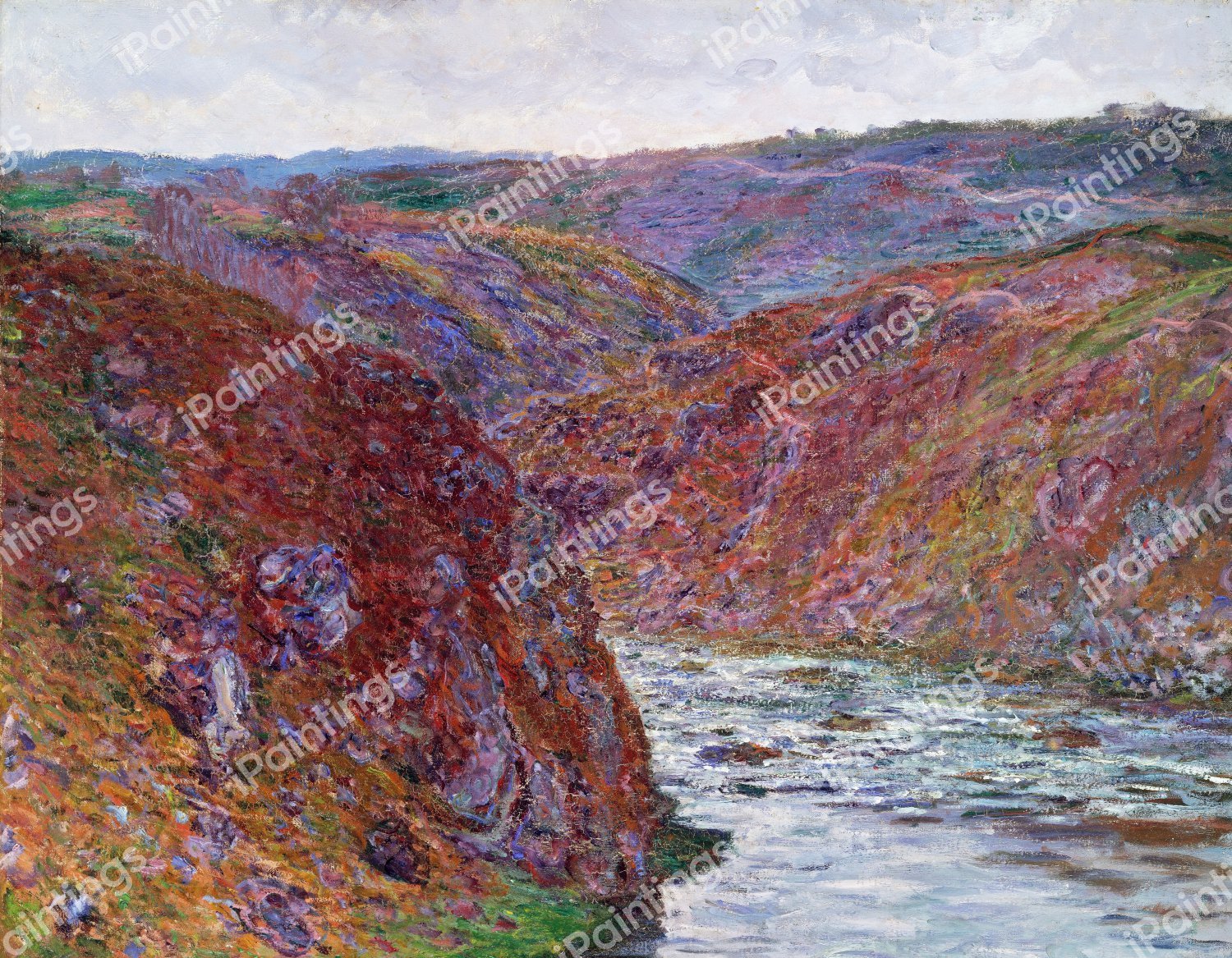 Valley of the Creuse (Gray Day). The painting by Claude Monet