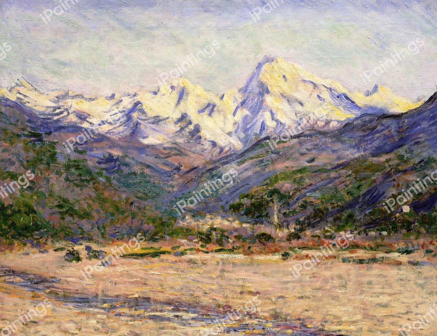 Valley of the Nervia. The painting by Claude Monet