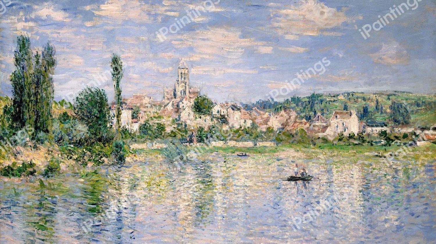 Vetheuil in Summer. The painting by Claude Monet