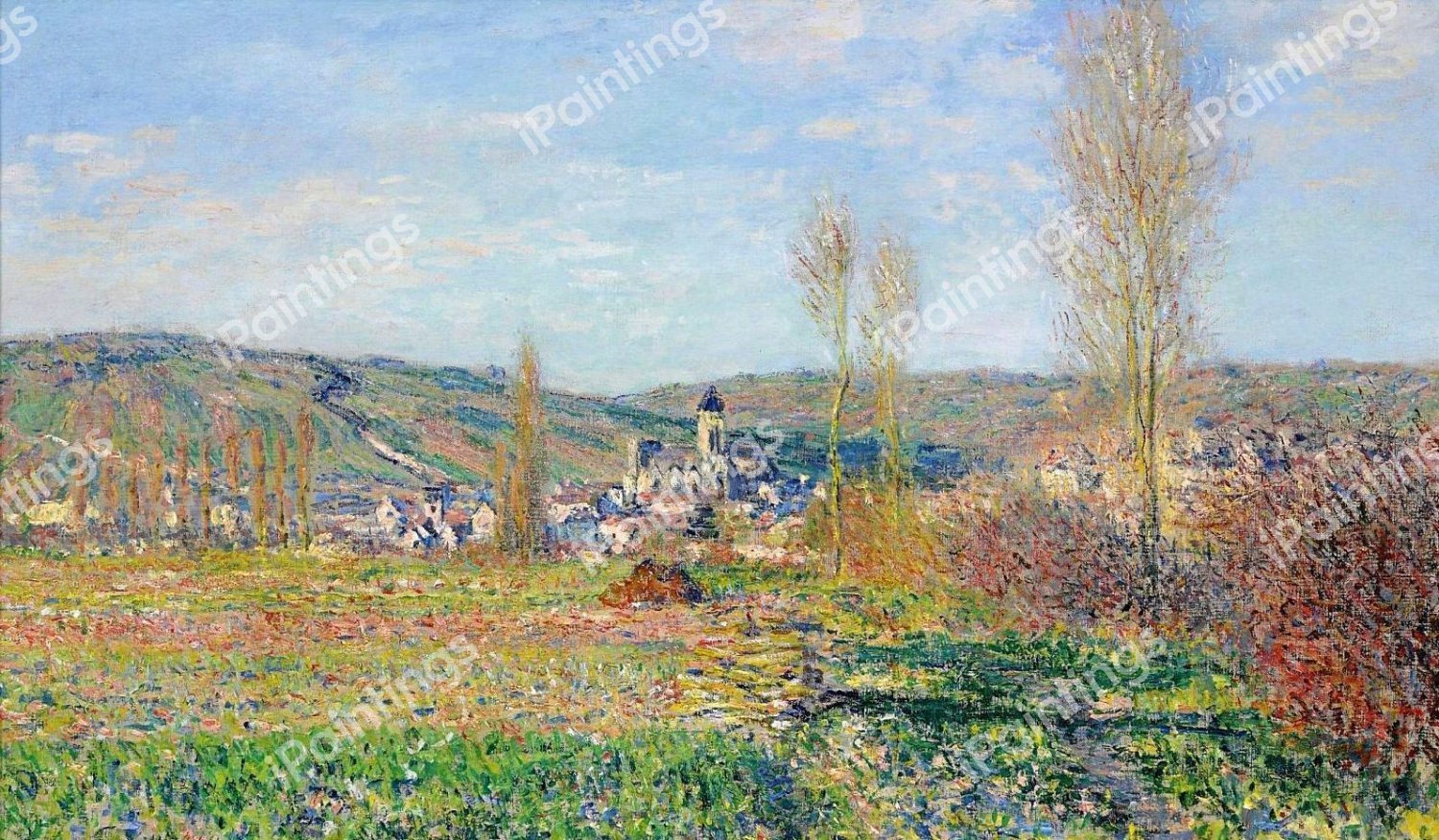 Vetheuil under the Sun. The painting by Claude Monet