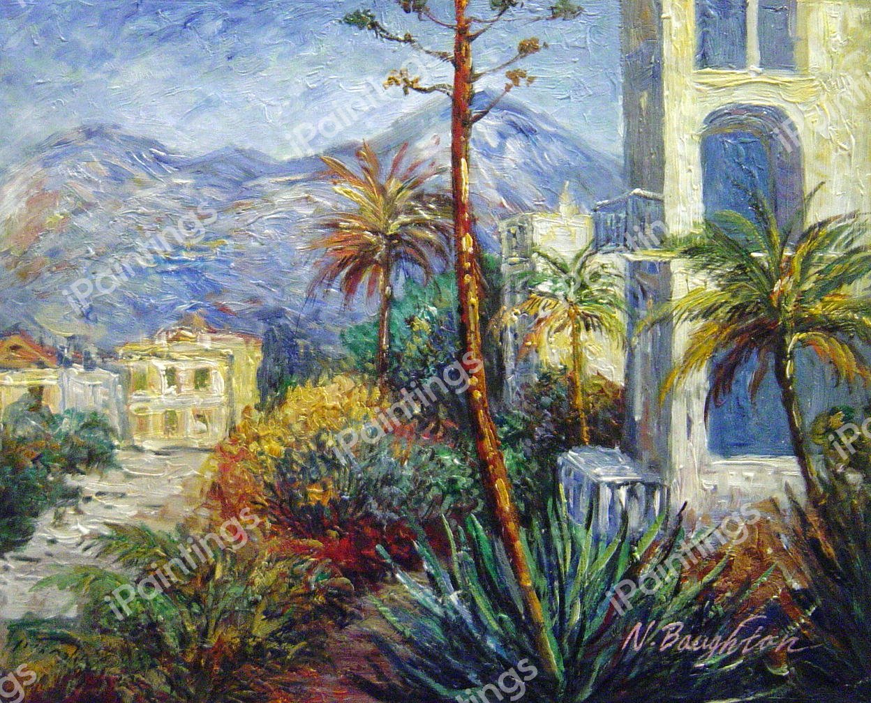 Villa At Bordighera. The painting by Claude Monet