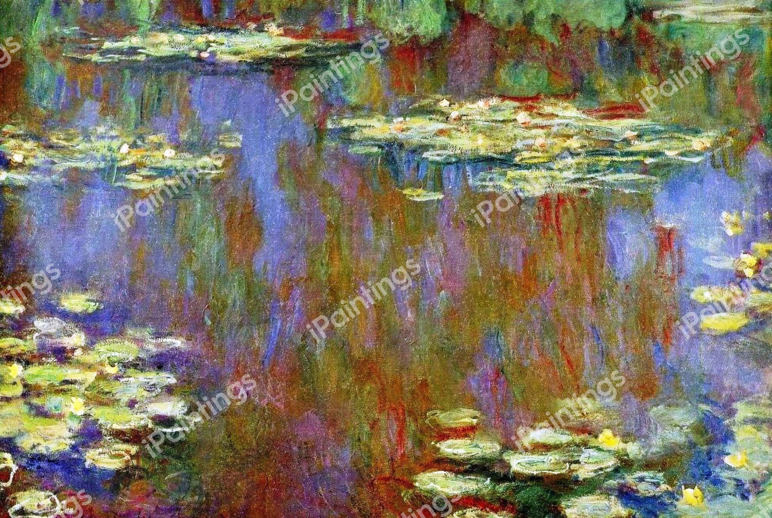 Water Lilies, 1906-1907. The painting by Claude Monet
