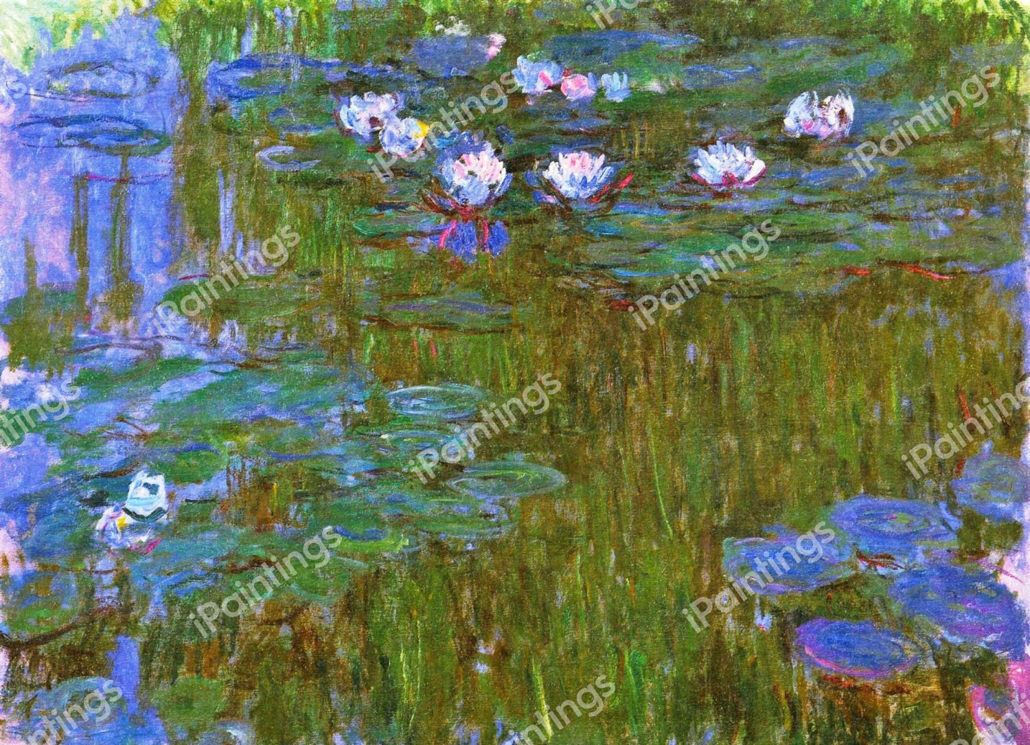 Water Lilies 2, 1914-1917. The painting by Claude Monet