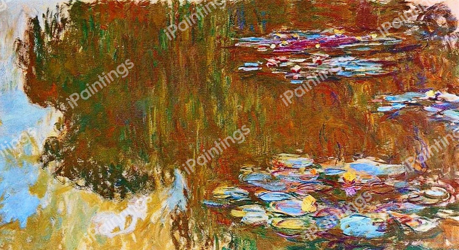 Water Lilies 5, 1917-1919. The painting by Claude Monet