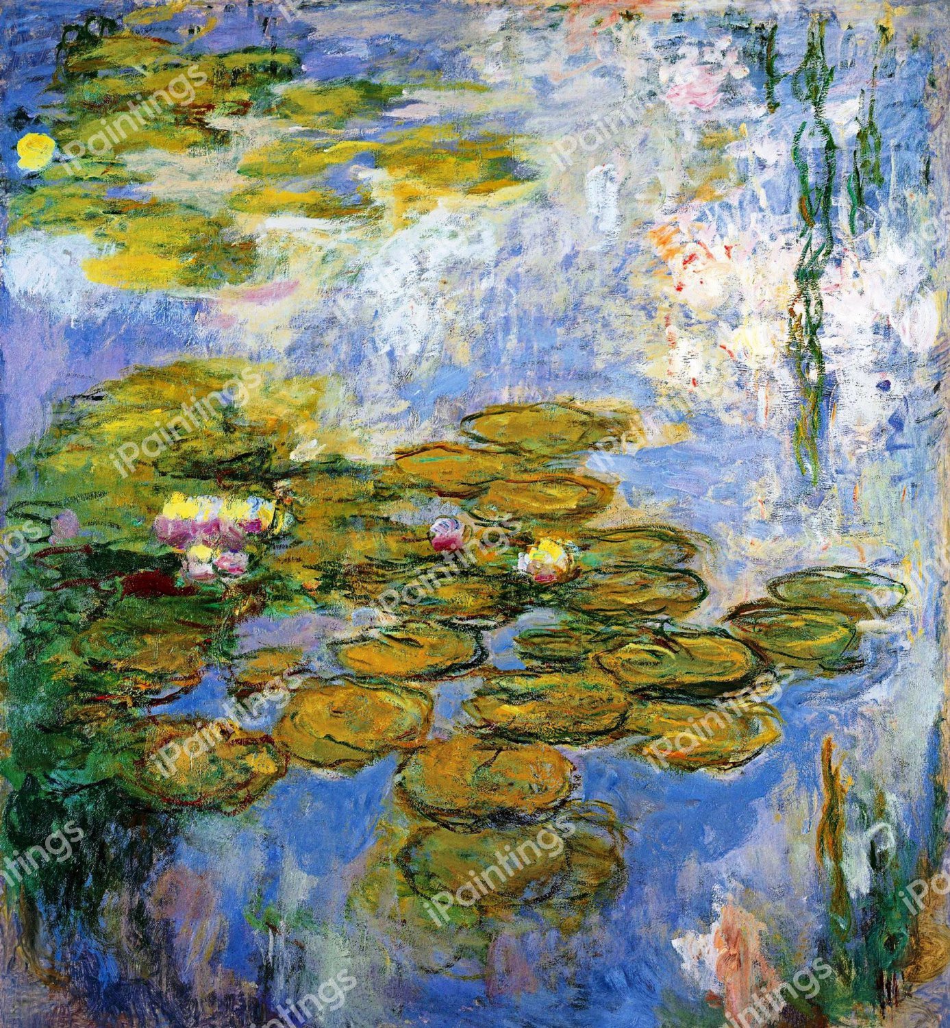 Water Lilies 6, 1916-1919. The painting by Claude Monet