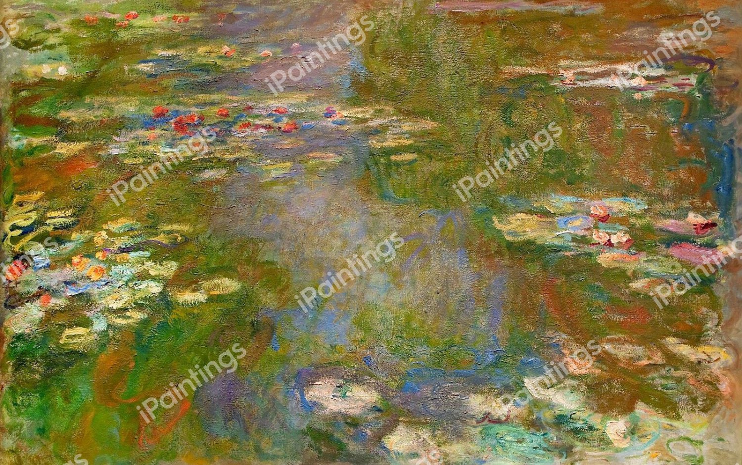 Water Lilies 8, 1919. The painting by Claude Monet