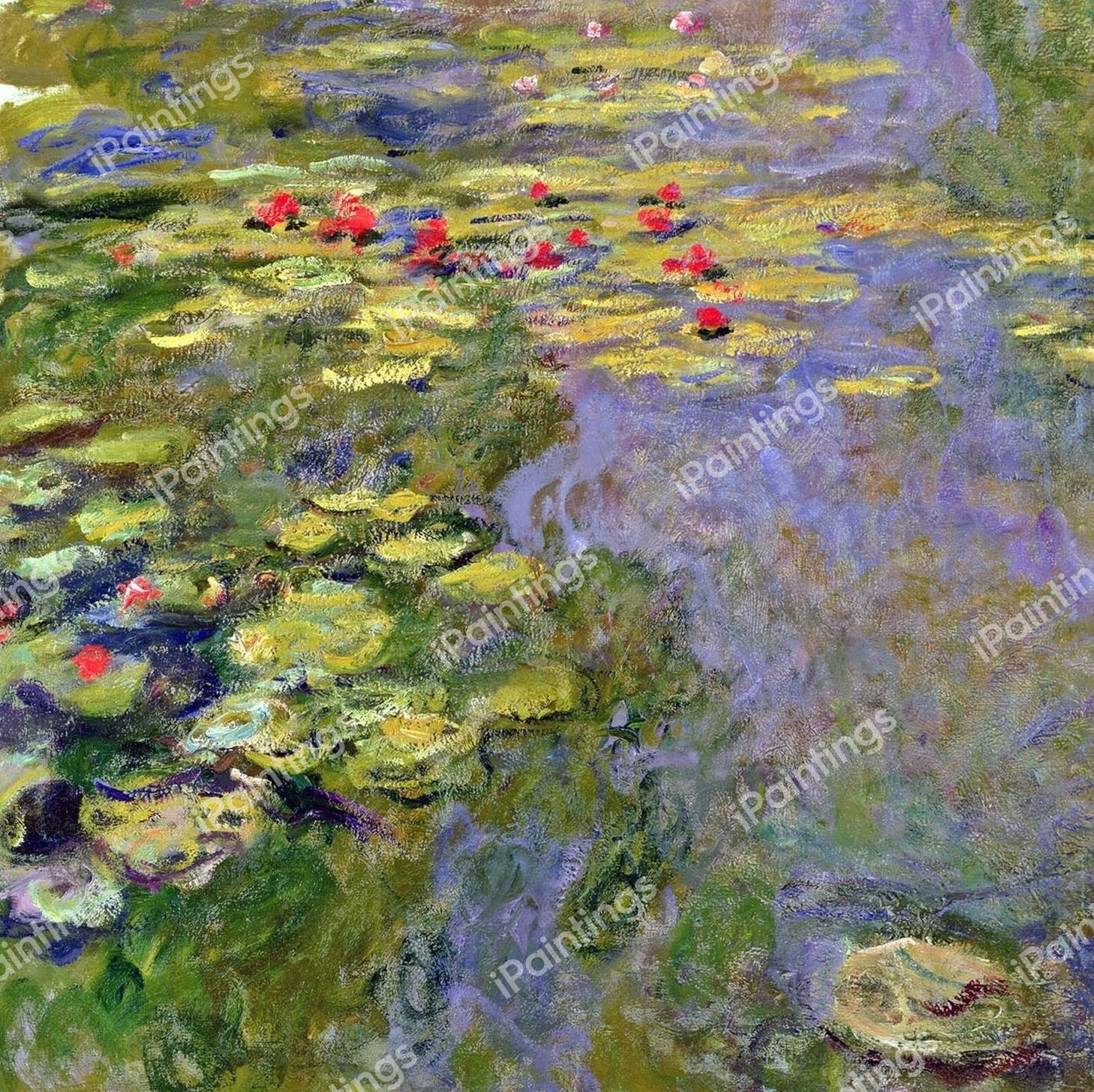 Water Lilies 9 1919 Painting By Claude Monet Reproduction