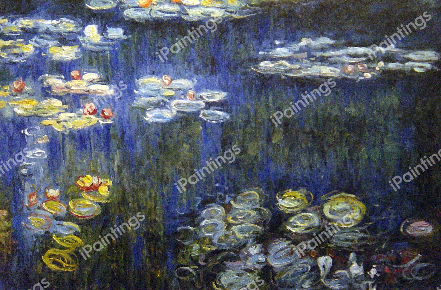 Waterlilies - Green Reflections I. The painting by Claude Monet