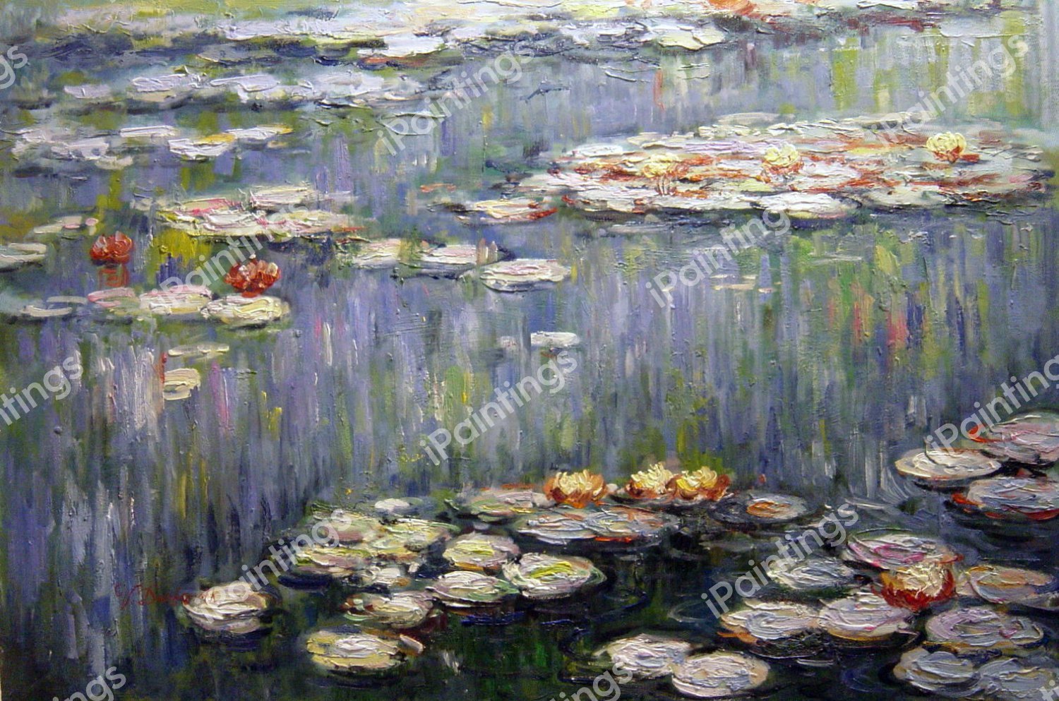 Waterlilies. The painting by Claude Monet