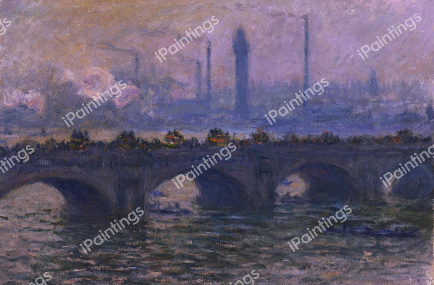 Waterloo Bridge II. The painting by Claude Monet