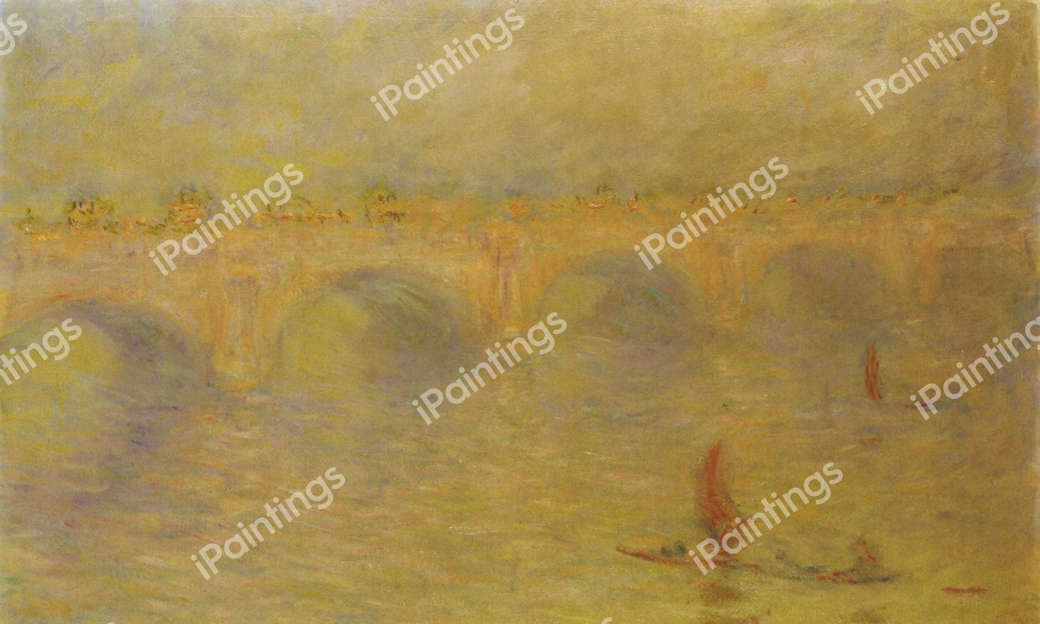 Waterloo Bridge, Sunlight Effect, 1902. The painting by Claude Monet