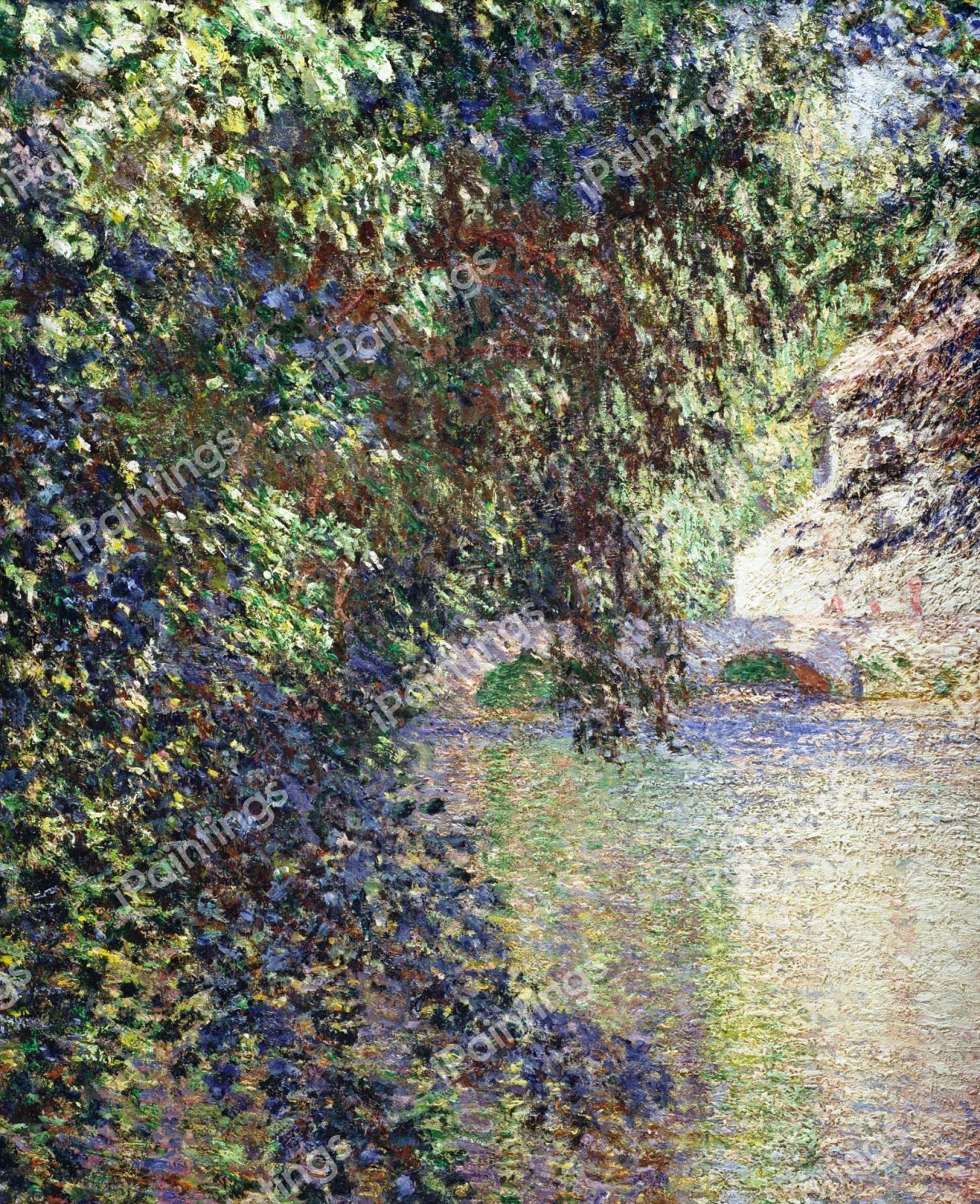 Watermill at Limetz. The painting by Claude Monet