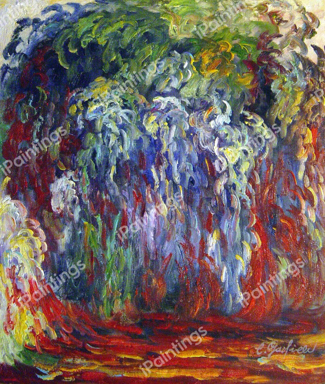 Weeping Willow, Giverny. The painting by Claude Monet