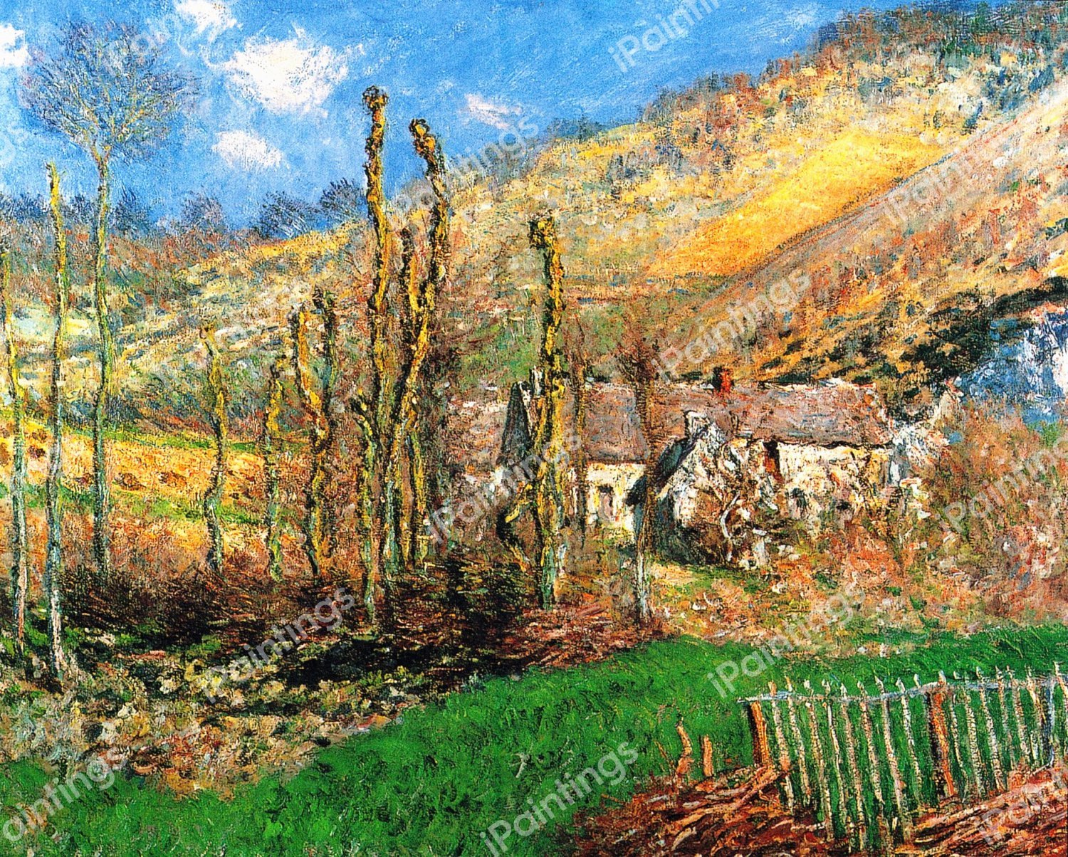 Winter Landscape at the Val de Falaise. The painting by Claude Monet