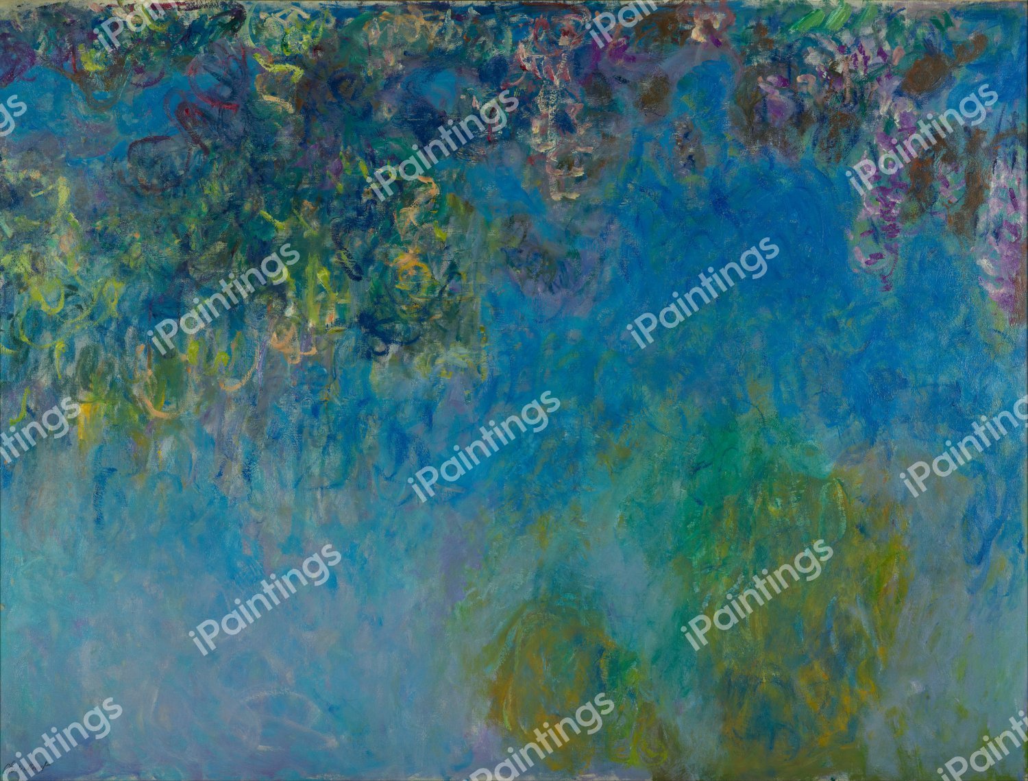Wisteria II. The painting by Claude Monet