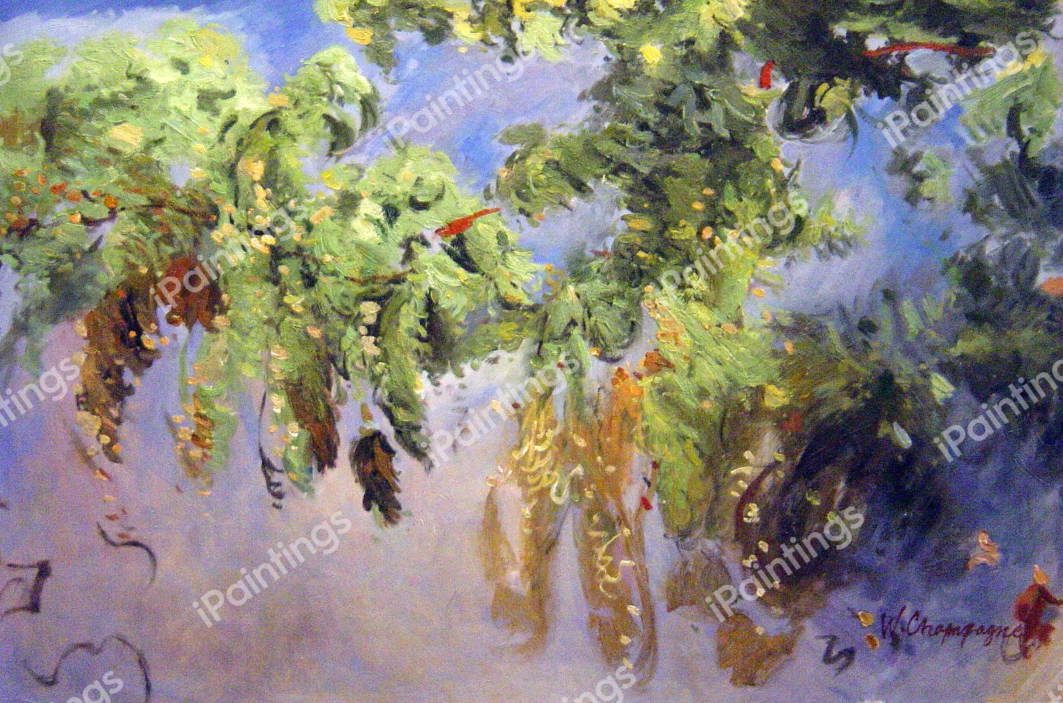 Wisteria. The painting by Claude Monet