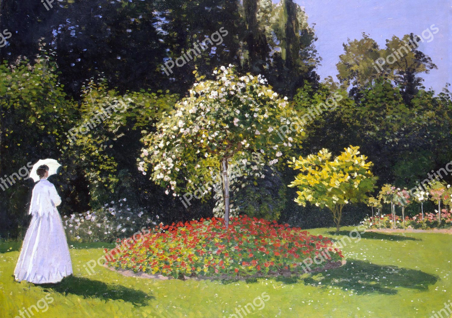 Woman in the Garden. The painting by Claude Monet