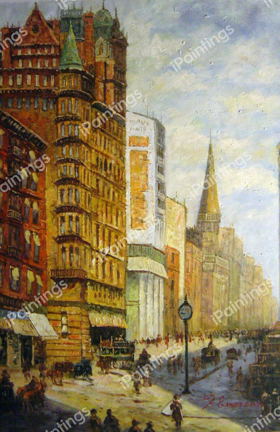 Fifth Avenue, New York City. The painting by Colin Campbell Cooper