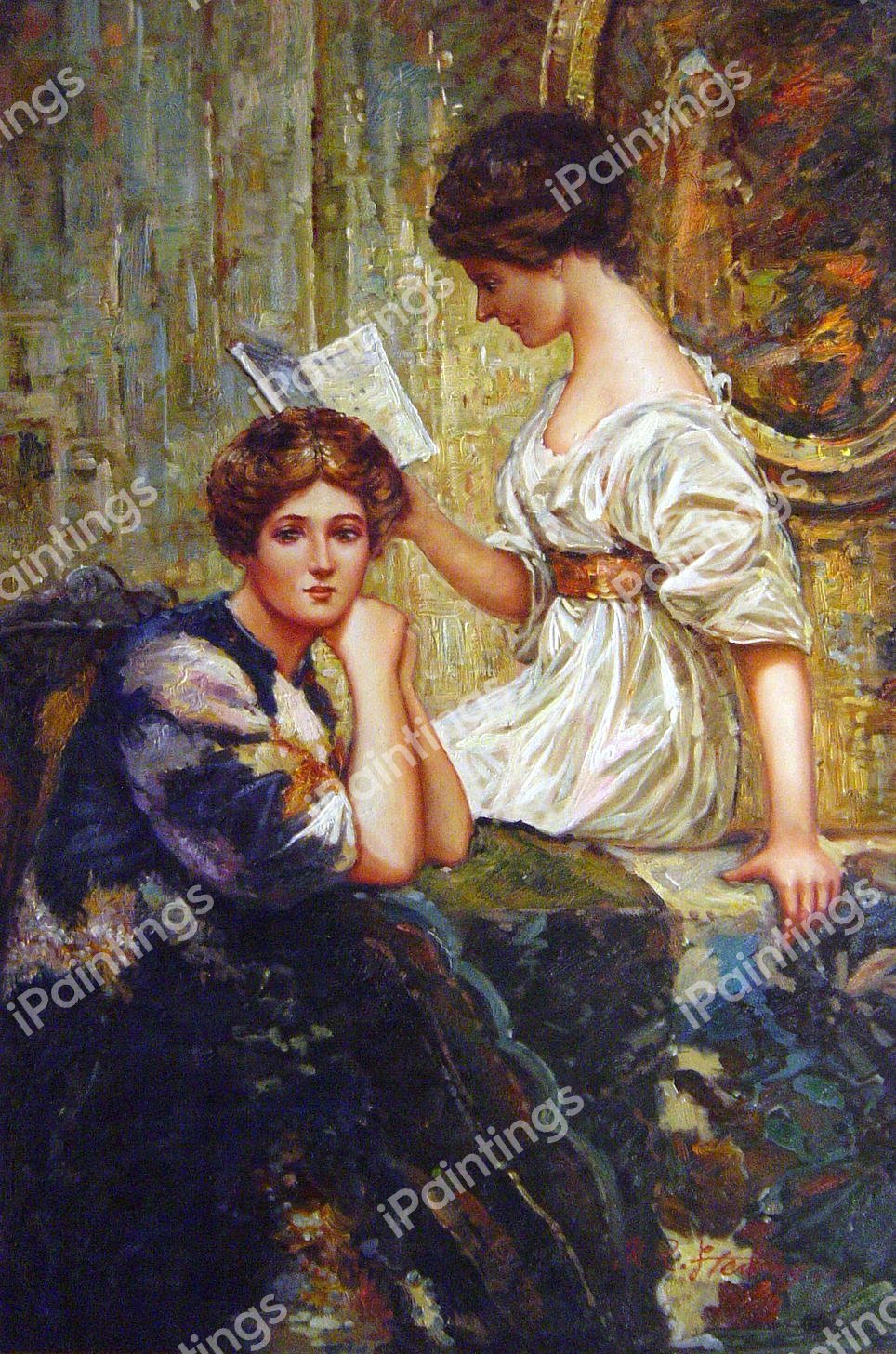 Two Women. The painting by Colin Campbell Cooper
