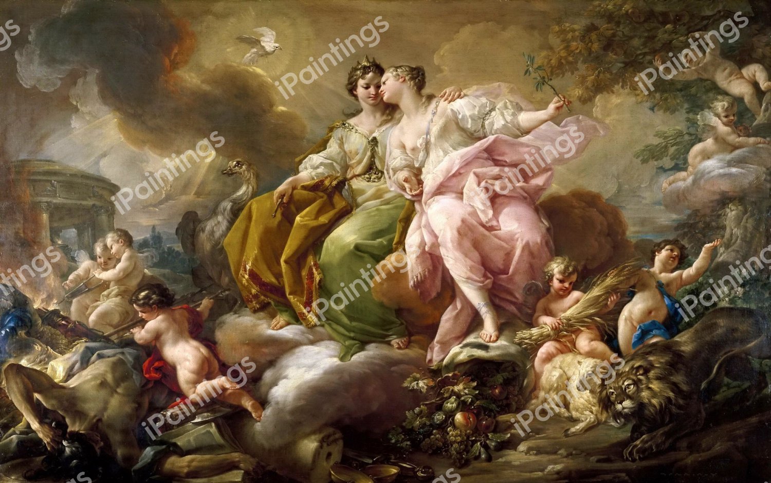 A View of Justice and Peace. The painting by Corrado Giaquinto