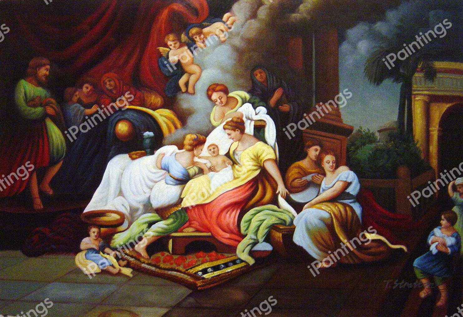 The Birth Of Mary. The painting by Corrado Giaquinto