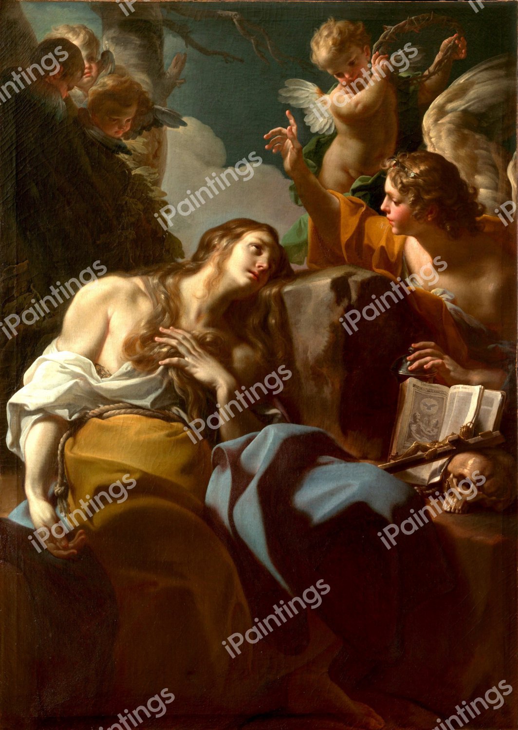 The Penitent Magdalen. The painting by Corrado Giaquinto