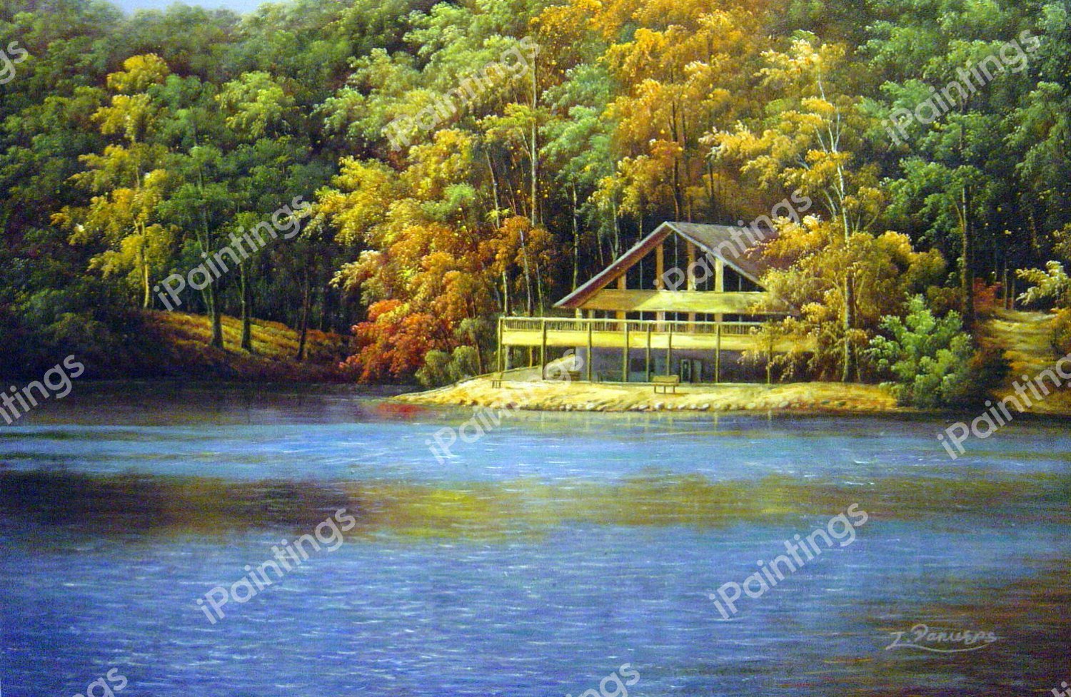 Country House On The Lake. The painting by Our Originals