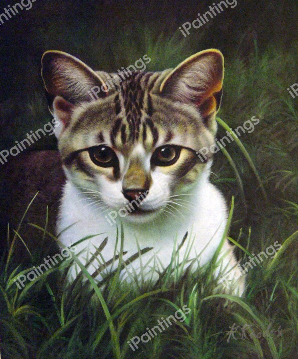 Cute Kitten. The painting by Our Originals