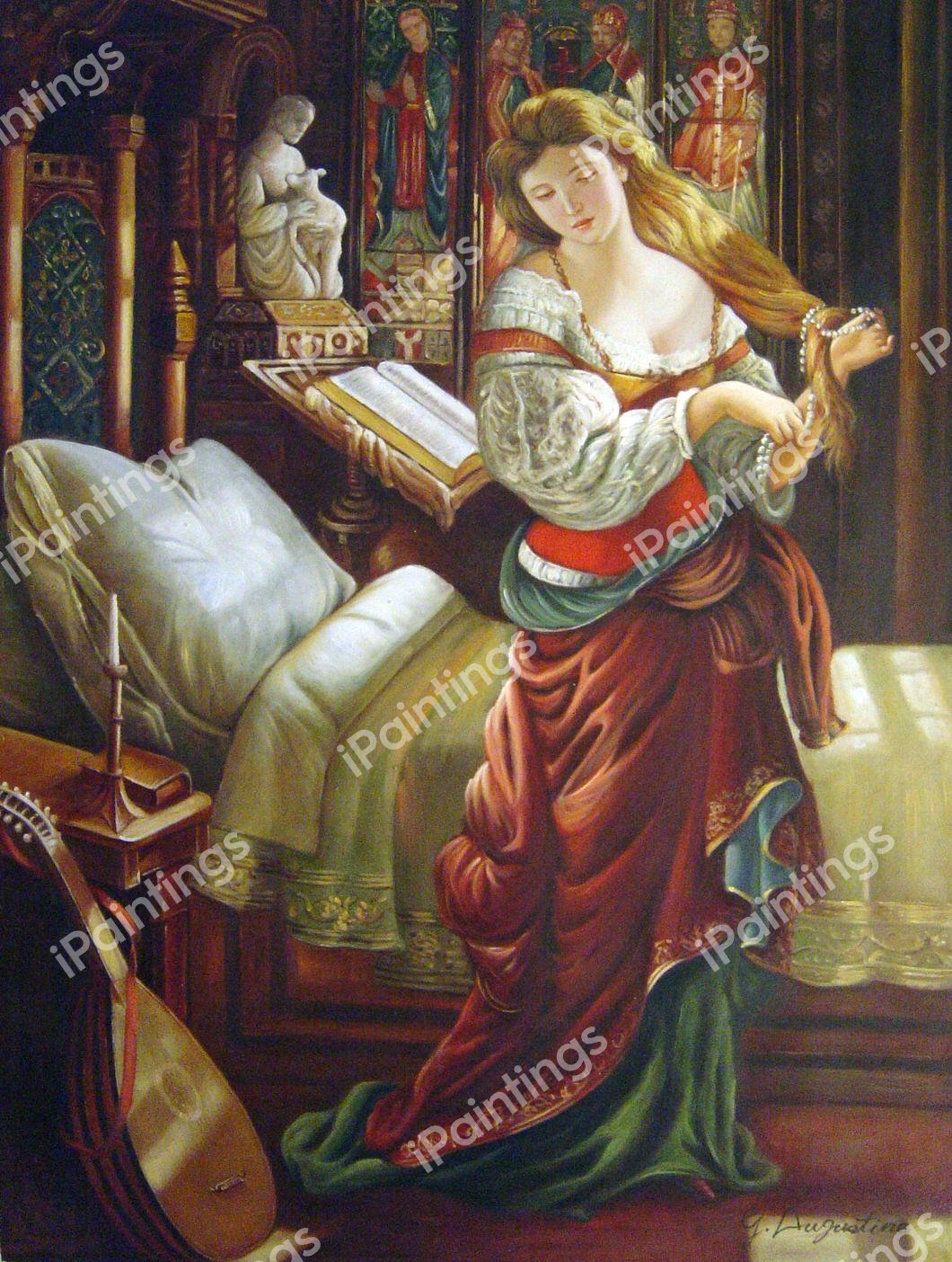 Madeline After Prayer. The painting by Daniel Maclise