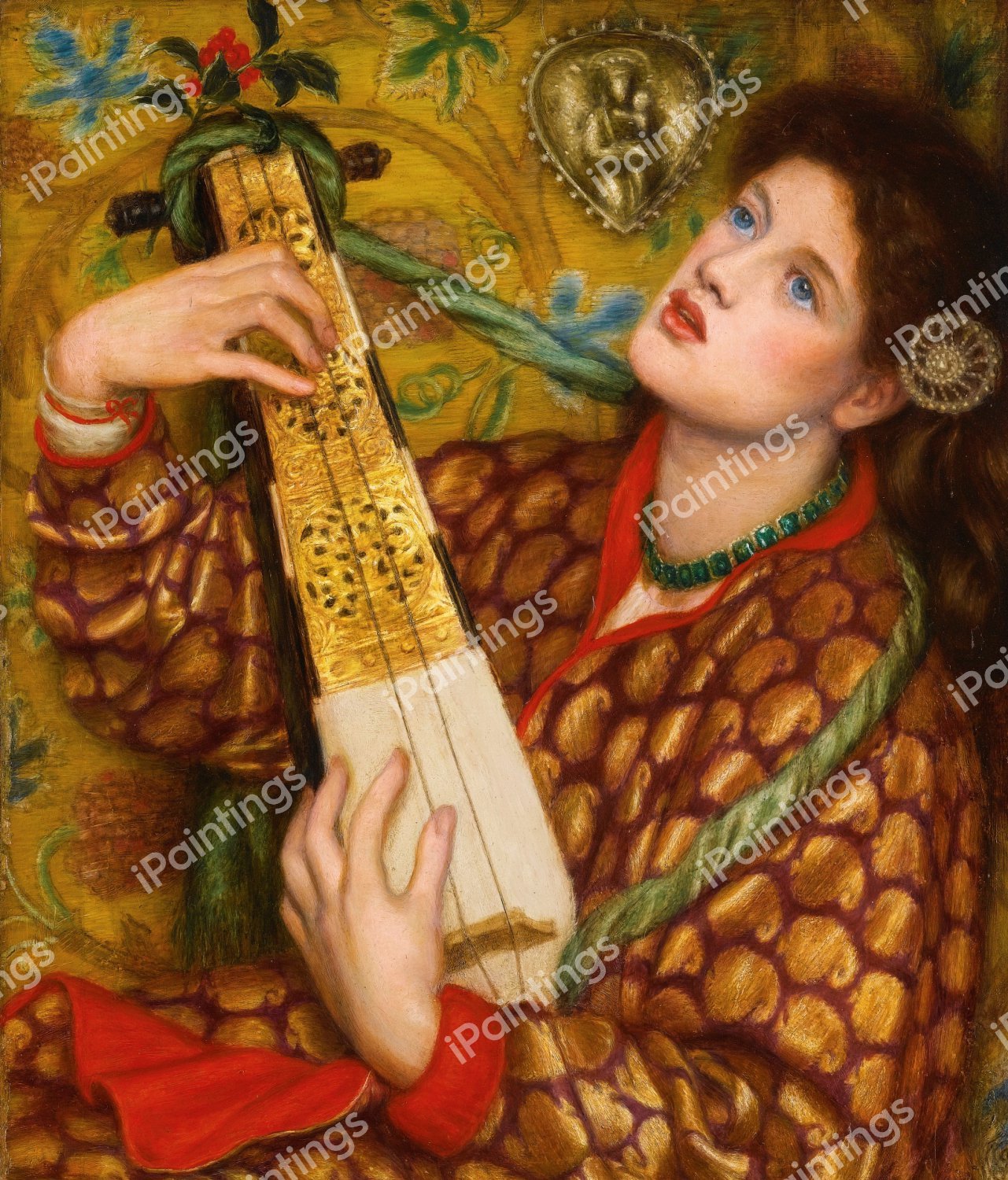 Christmas Carol. The painting by Dante Gabriel Rossetti