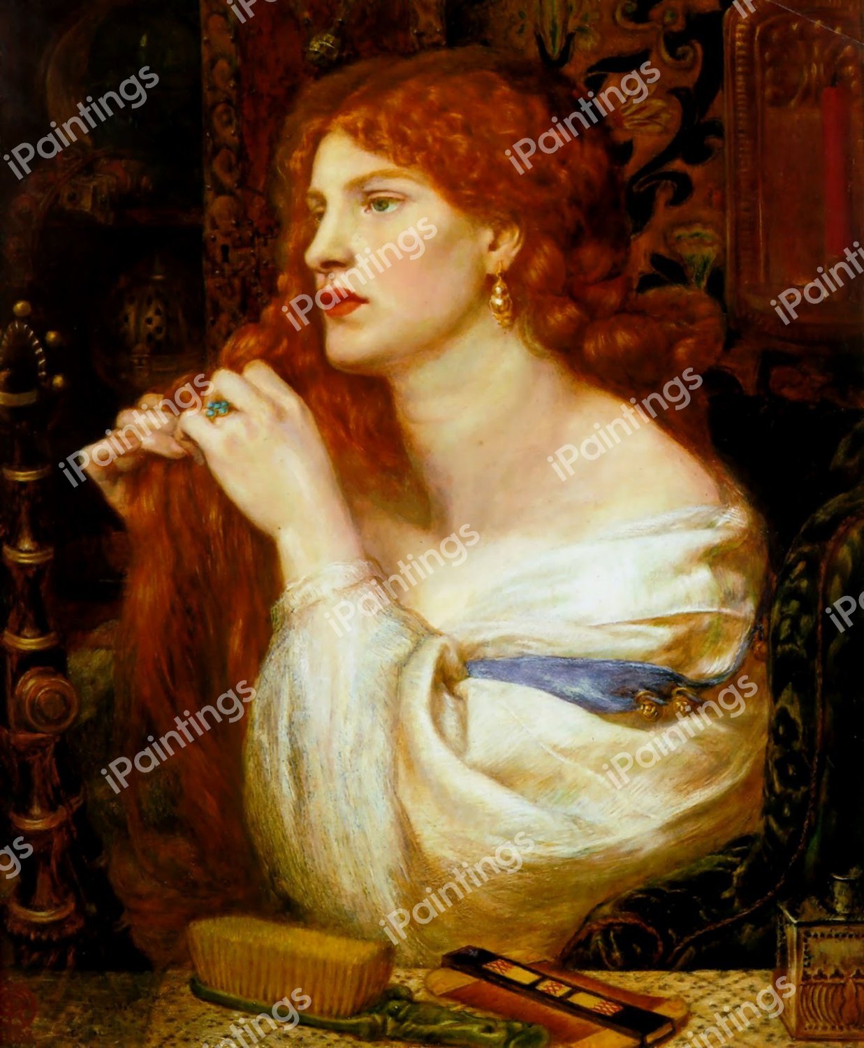 Aurelia. The painting by Dante Gabriel Rossetti