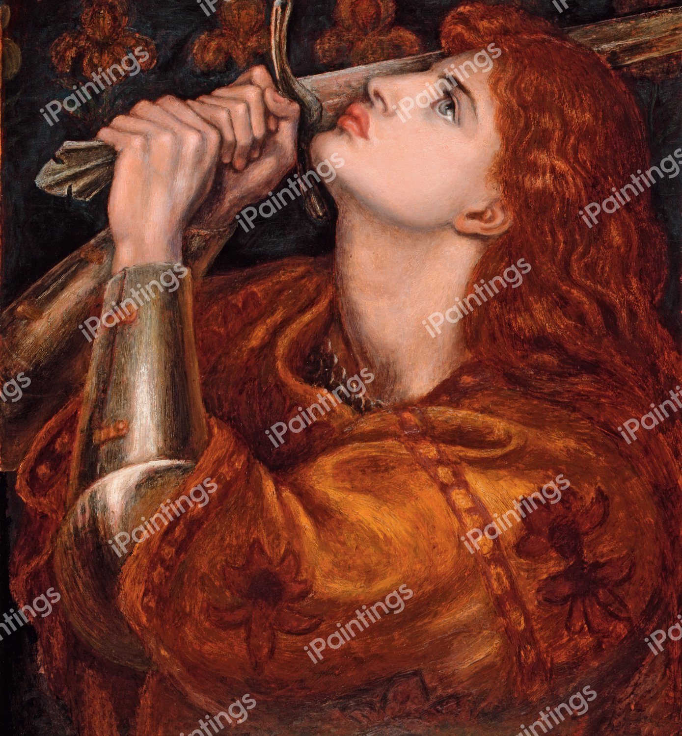 Joan of Arc. The painting by Dante Gabriel Rossetti