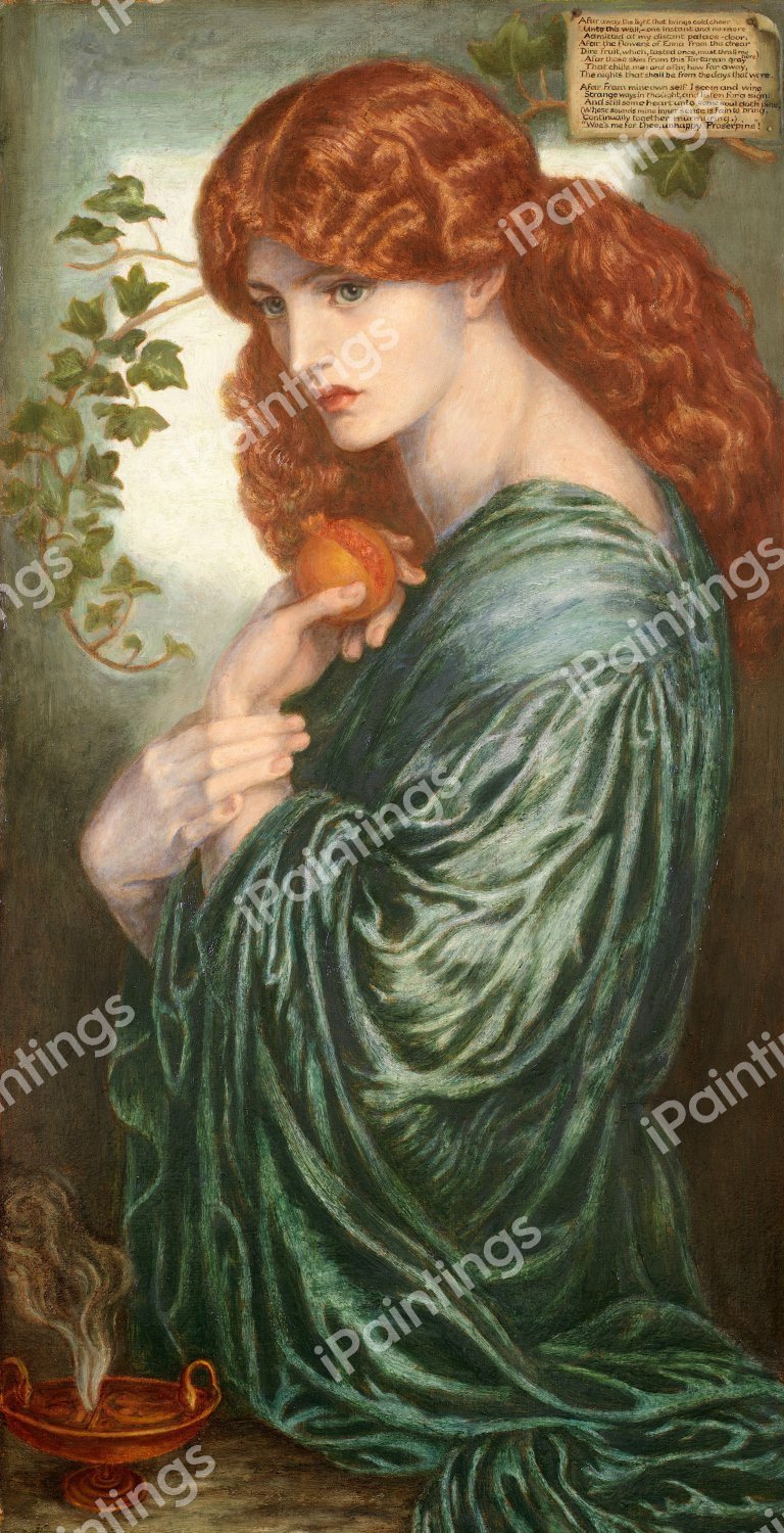 Lady Proserpine. The painting by Dante Gabriel Rossetti