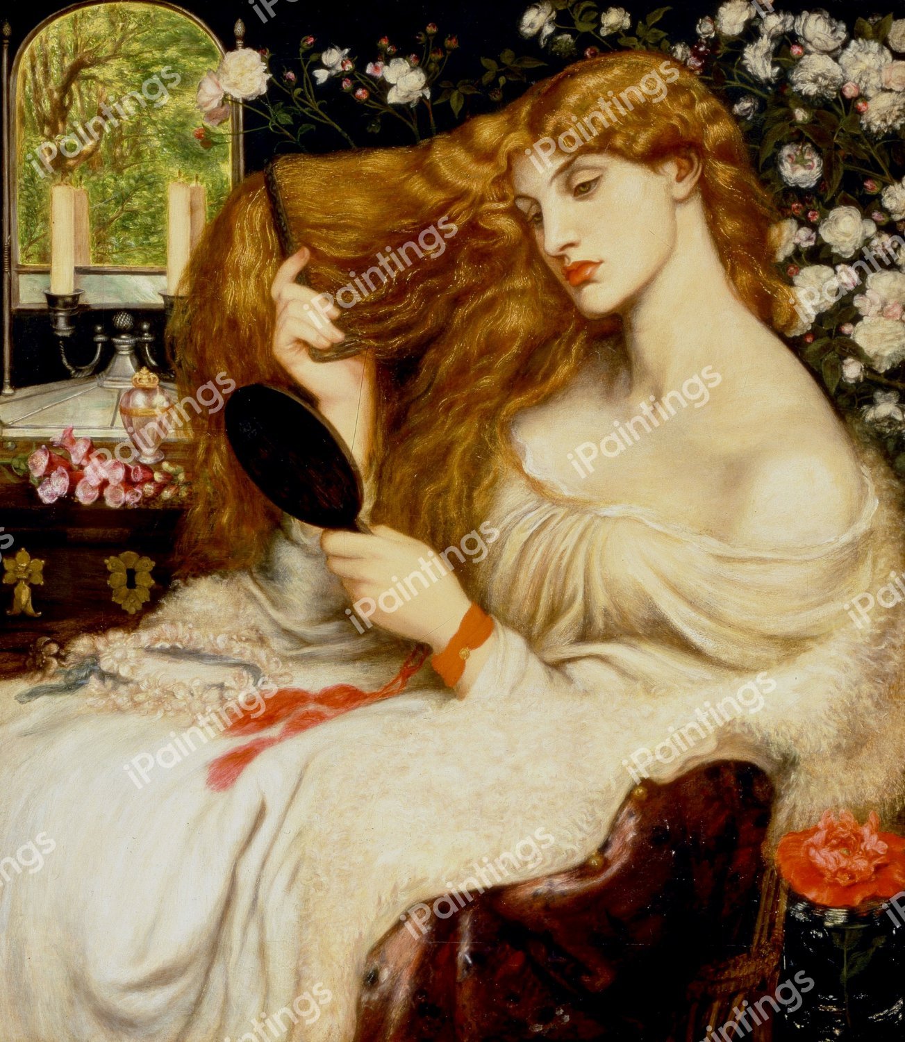 Portrait of Lady Lilith 1. The painting by Dante Gabriel Rossetti
