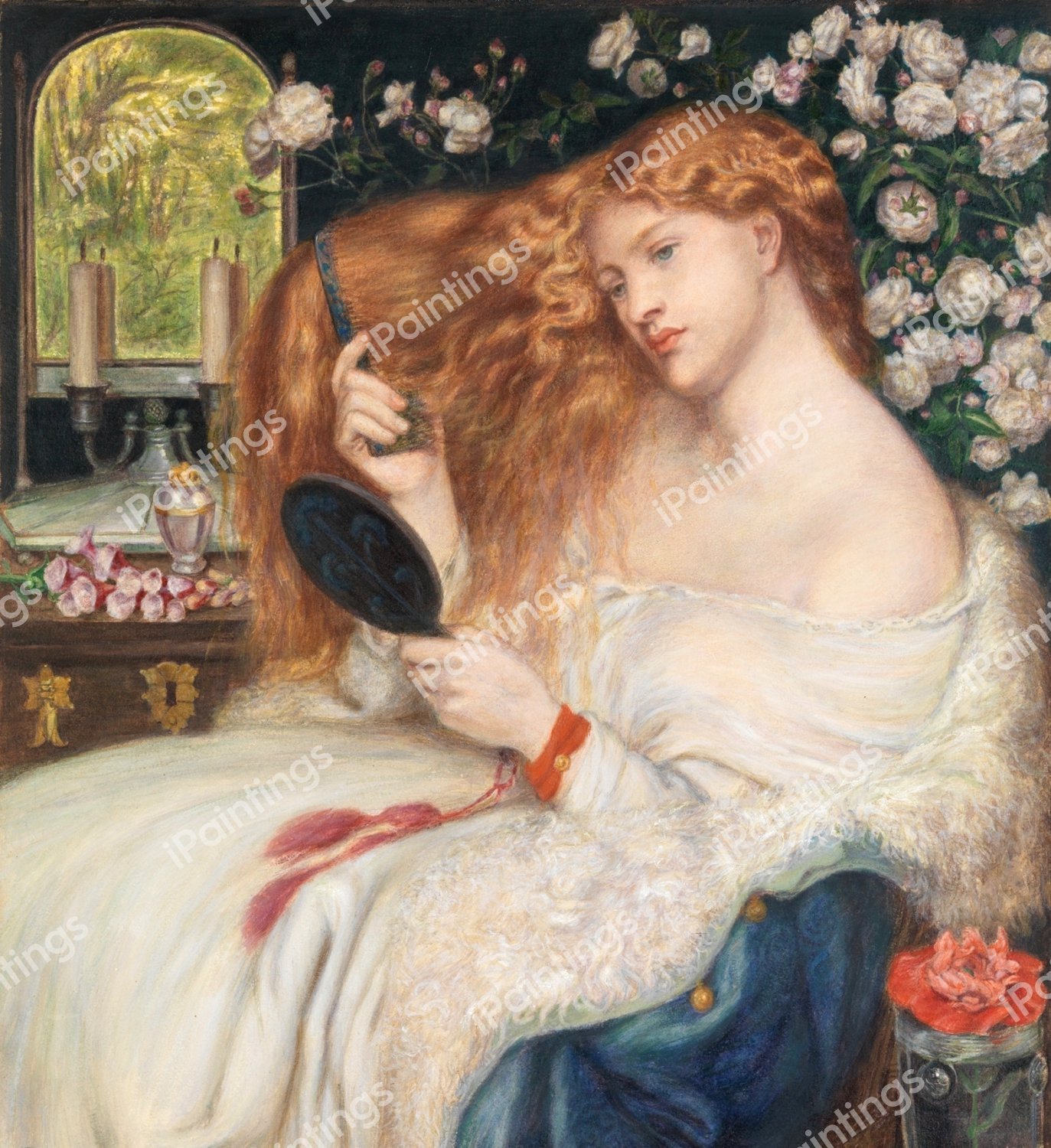 Portrait of Lady Lilith 3. The painting by Dante Gabriel Rossetti