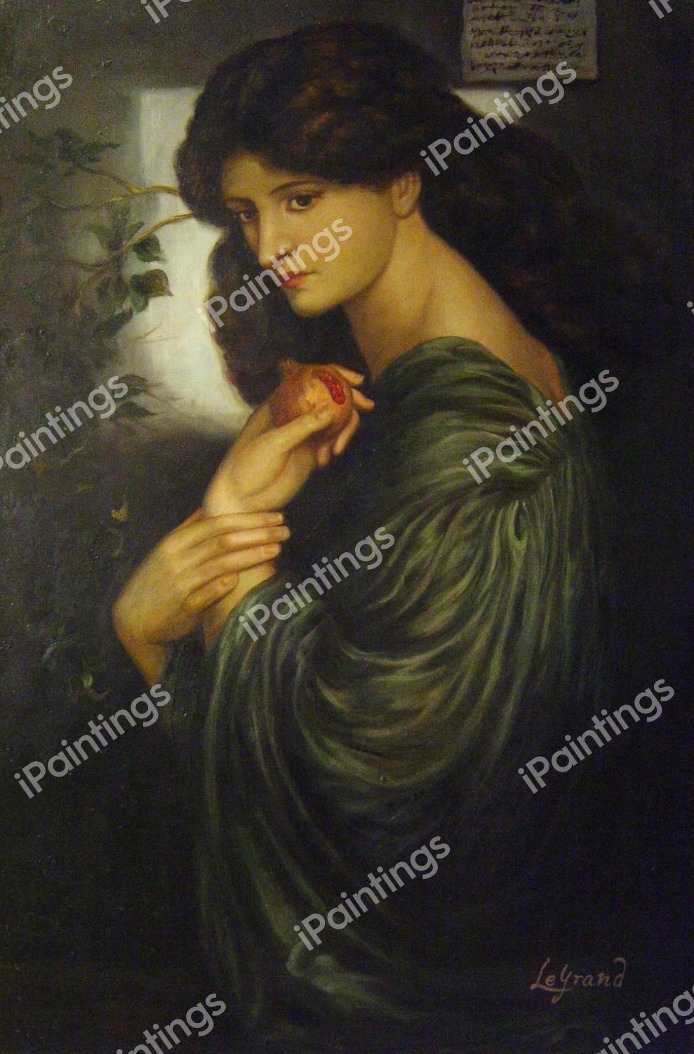 Prosperine. The painting by Dante Gabriel Rossetti